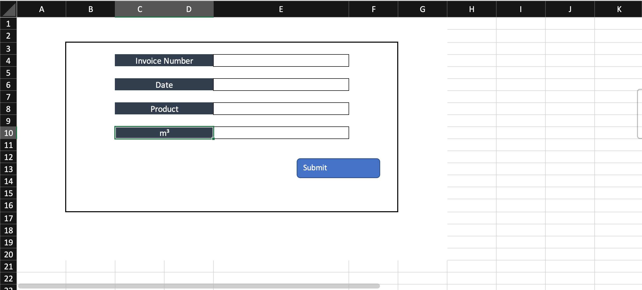 Excel UI
